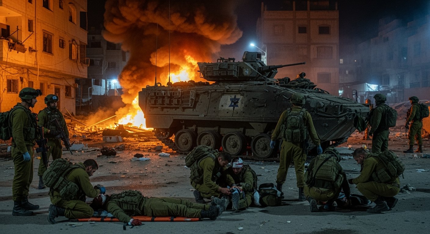 以軍表示，7 名以色列士兵在加薩市的爆炸中受傷
