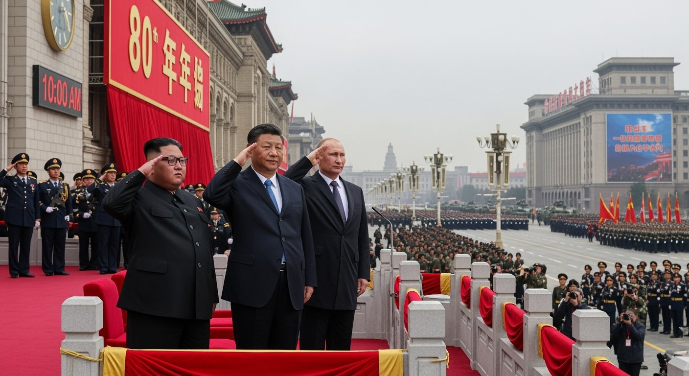 普丁與金正恩出席閱兵大典，習近平稱世界面臨「和平或戰爭」的抉擇。