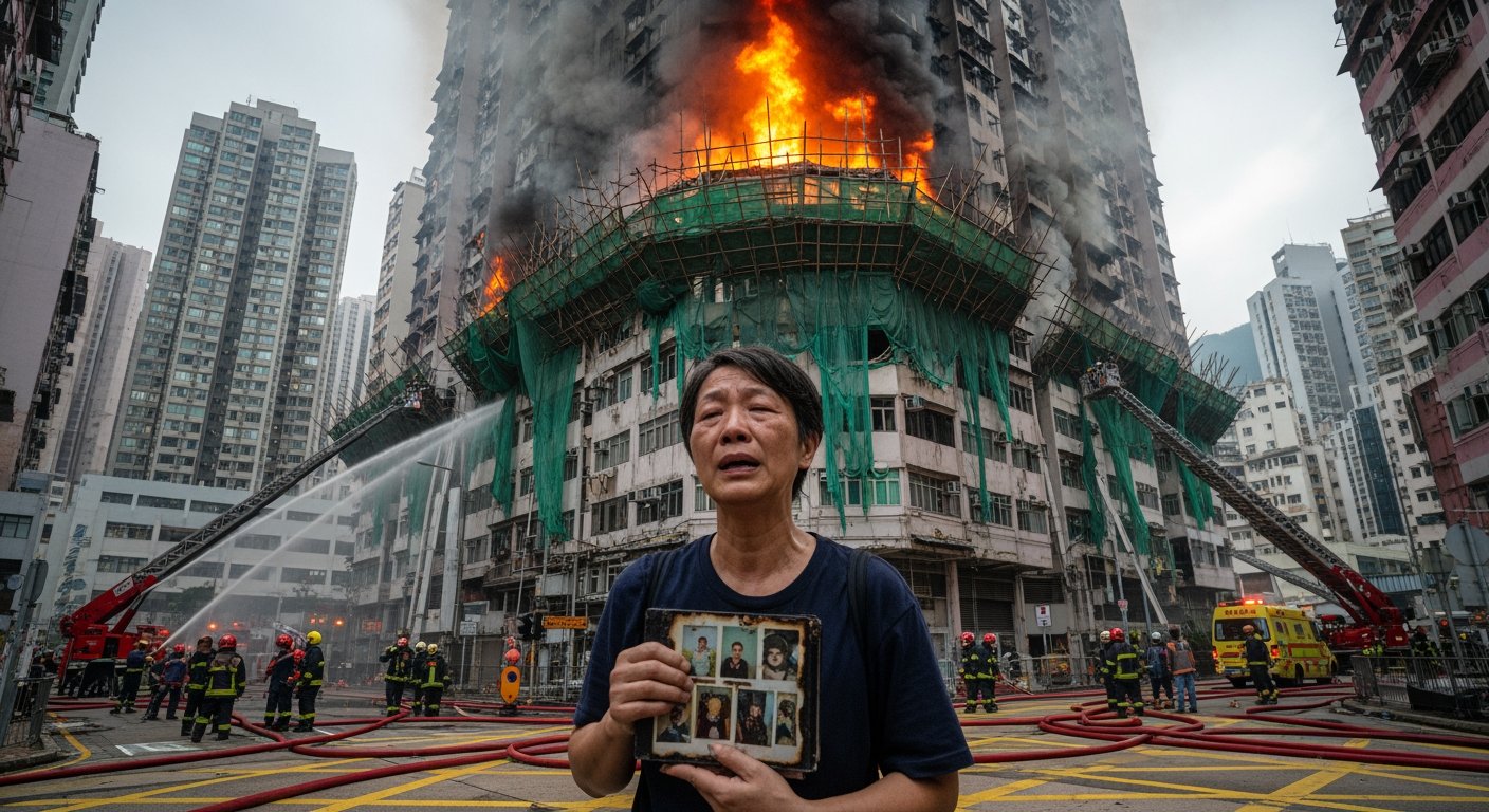 香港官員表示火災現場使用不安全網架，死亡人數升至 151 人